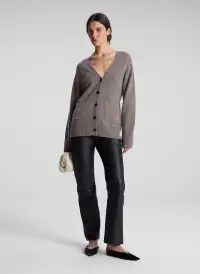 Emory Cashmere Cardigan(Smoke,XS)