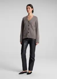 Emory Cashmere Cardigan(Smoke,XS)