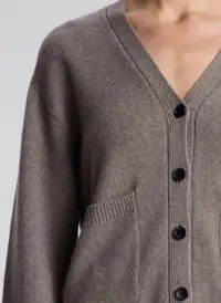 Emory Cashmere Cardigan(Smoke,XS)