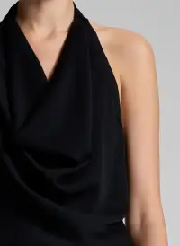 Eliana Hammered Crepe Top(Black,00)