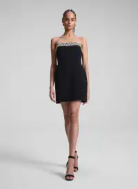 Elsie Strapless Embellished Mini Dress