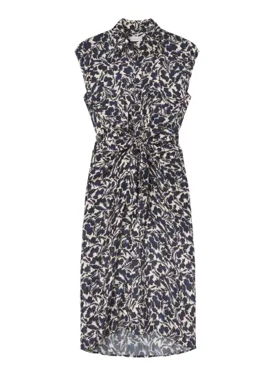 Emilia Midi Shirtdress(Navy/Cream,00)