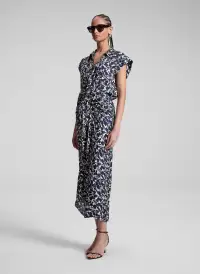 Emilia Midi Shirtdress(Navy/Cream,00)