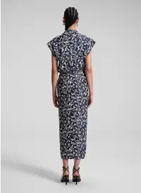 Emilia Midi Shirtdress(Navy/Cream,00)