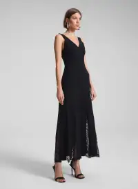 Emmie Lace Midi Dress(Black/Black,00)