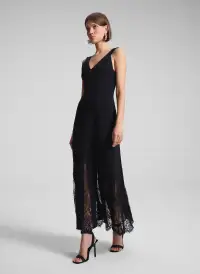 Emmie Lace Midi Dress(Black/Black,00)