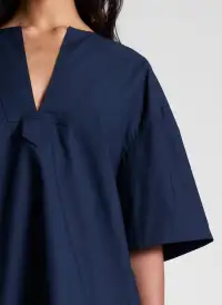 Erin Cotton Poplin Top(Deep Navy,XXS)