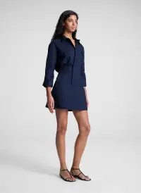 Evan Mini Shirt Dress(Deep Navy,00)