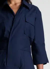 Evan Mini Shirt Dress(Deep Navy,00)
