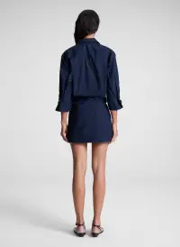 Evan Mini Shirt Dress(Deep Navy,00)