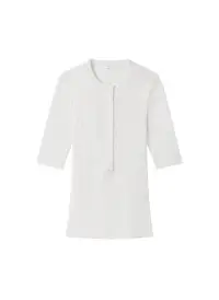 Fisher Fine Cotton Knit Top(Bright White,XS)