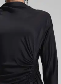 Georgia Satin Mini Dress(Black,00)
