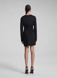 Georgia Satin Mini Dress(Black,00)