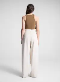 Halsey Cropped Cotton Rib Tank(Aged Bronze,XS)