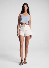 Halsey Cropped Cotton Rib Tank