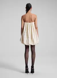 Holly Strapless Embellished Mini Dress(Cream,00)