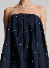 Holly Strapless Embellished Mini Dress(Navy,00)