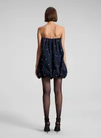 Holly Strapless Embellished Mini Dress(Navy,00)