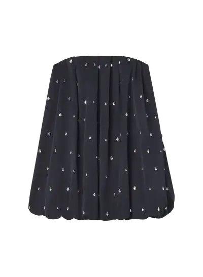 Holly Strapless Embellished Mini Dress(Navy,00)