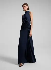 Inez Satin Gown(Dark Sapphire,00)