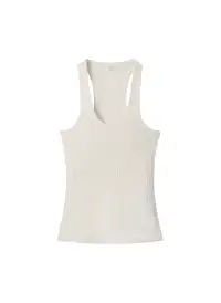 Iris Fine Cotton Knit Tank(Bright White,XS)