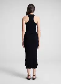Iris Fine Cotton Knit Tank(Black,XS)