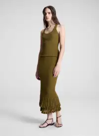 Iris Fine Cotton Knit Tank(Hazel,XS)