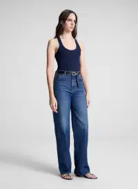 Iris Fine Cotton Knit Tank(Navy,XS)