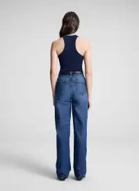 Iris Fine Cotton Knit Tank(Navy,XS)