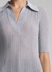 Joey Metallic Knit Top(Mercury,XS)