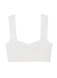 Jordana Compact Knit Bra(White,XS)