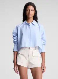 Maude Cropped Cotton Shirt