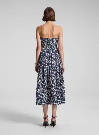 Tate Strapless Midi Dress(Navy/Cream,00)