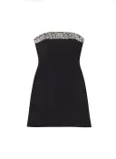 Elsie Strapless Embellished Mini Dress(Black/Crystal,00)