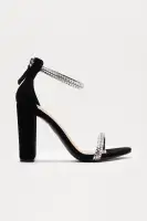 Miravella Rhinestone Heels(Black,5.5)