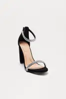 Miravella Rhinestone Heels(Black,5.5)