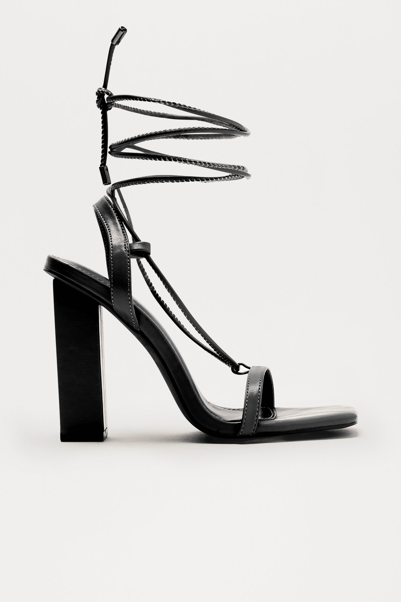 Thane Faux Leather Wrap Up Heels