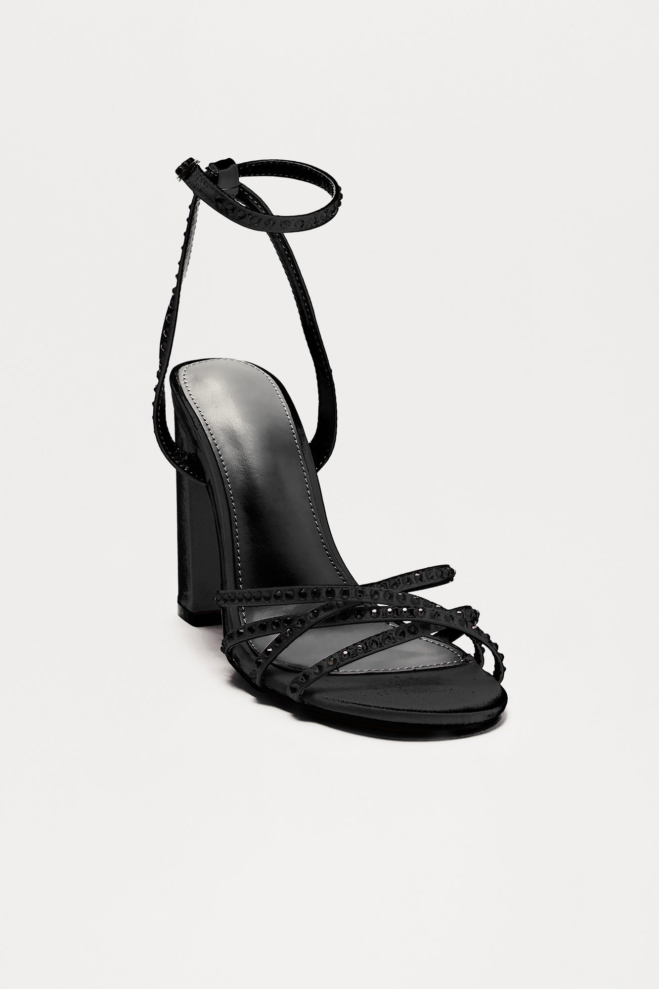 Viva Rhinestone Trim Heels