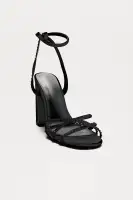 Viva Rhinestone Trim Heels
