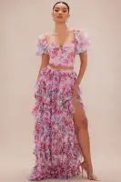 Carmencita Chiffon Maxi Skirt Set