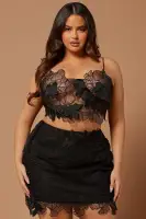 Clarissa Embroidered Skirt Set(Black,XS)