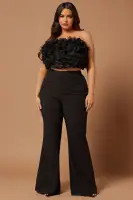 Meredith Floral Pant Set(Black,XS)