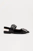Draco Buckle Slingback Flats