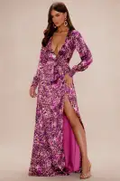 Rylin Long Sleeve Satin Maxi Dress