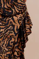 Anastasia Satin Leopard Maxi Dress(Leopard,XS)