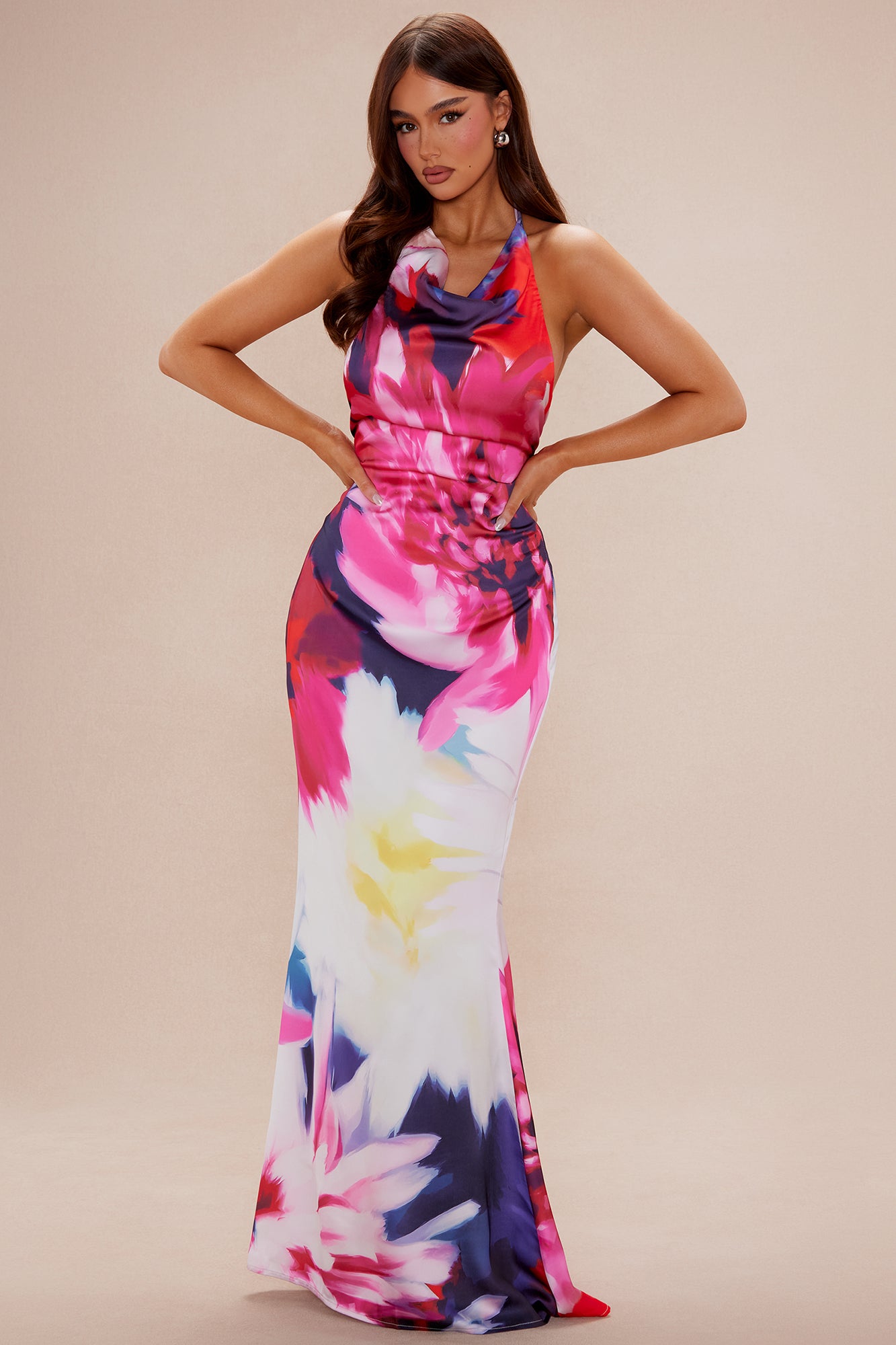 Valentina Satin Maxi Dress
