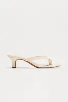 Teri Thong Kitten Heels(Cream,5.5)