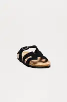 Ethan Buckle Cork Slip On Sandals