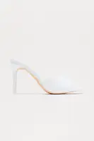 Shanley Faux Patent Stiletto Mules