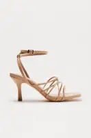 Meliora Faux Leather Ankle Strap Heels